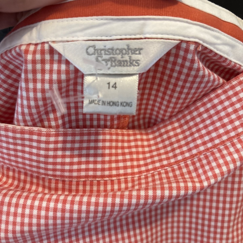 Red White Gingham Cotton Mini Skirt Size 14 Preppy - Picture 4 of 5